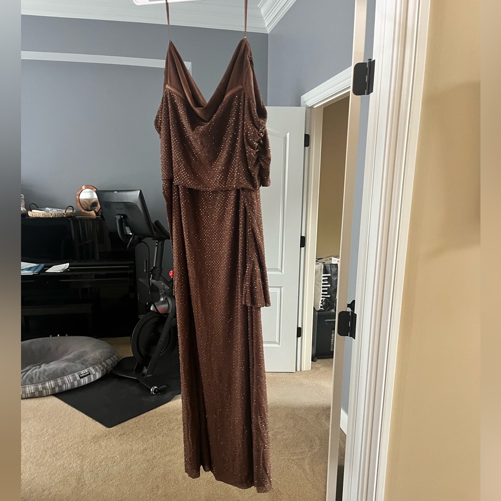 Meshki Marcel Chocolate Brown Evening Dress *WORN ONCE*